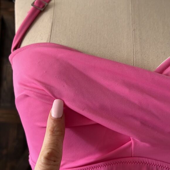 The Collection Pink halter cinched swimsuit dress Sz-8C - Picture 5 of 14